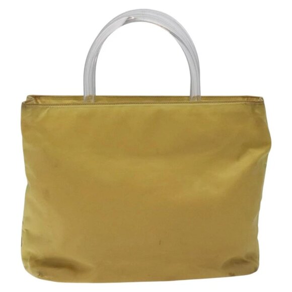 PRADA Hand Bag Nylon Yellow Silver Auth 128229 - Picture 3 of 14